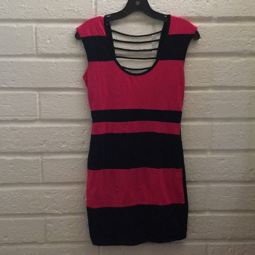 Windsor Hot Pink and Black Stripe Club Dress